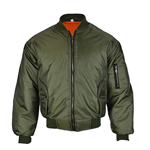 Image of Mens MA1 Bomber Jacket Olive, Large