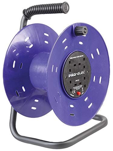 Image of Pro Elec PEL00901 4-Gang Plastic E MPty Cable Reel Dru m, 50 m