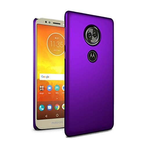 Image of Moto E5 5.7"Covers, Moto E5 Case, Slim Thin Armour Hard Case - Matte Rubberized Motorola Moto E5 Kit with Screen Protector (Purple)