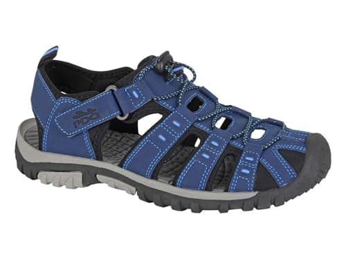 Image of PDQ Boys Closed Toe Trail Sandals Boys Walking Sandals With Touch Fastening Navy Blue 5 UK