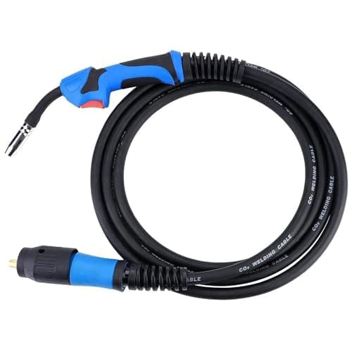 Image of Estink MIG Welding Torch Gun, 3.8m MB15AK MIG Gas Shielded Welding Torch Euro Standard Fitting Connector Welding Gun Assembly 0-25mm Welding Thickness for MIG Welder