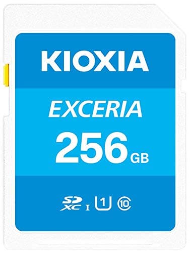 Image of KIOXIA LMEX1L256GG2 Exceria Sd MicroSd Memory Card, 100Mb/s Full HD Recording, Blue, 256 gb