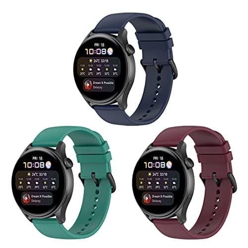 Image of BexidoIera Watch Strap Compatible with Huawei Watch GT 2 42mm/GT 3 42mm/Huawei Watch 2/Honor Watch SE/Honor Magic Watch 2 42mm, 20mm Soft Silicone Sport Quick Release Replacement Band Wristband