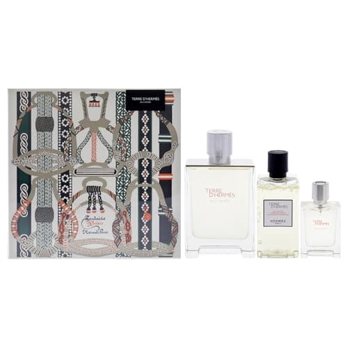 Image of Terre DHermes Eau Givree by Hermes for Men - 3 Pc Gift Set 3.3oz EDP Spray, 0.41oz EDP Spray, 2.7oz Shower Gel