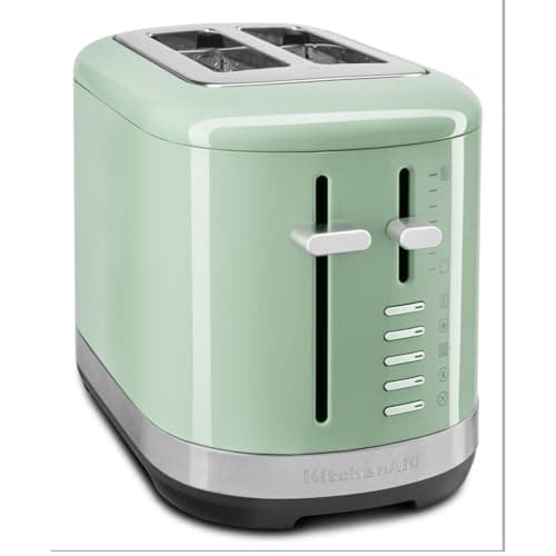 Image of KitchenAid 2-Slice Toaster 5KMT2109BPT, Extra-Wide Slots for Artisan Breads & Bagels, 7 Shade Settings, Manual High-Lift Lever, Defrost & Reheat Functions, Durable Metal Construction, Pistachio