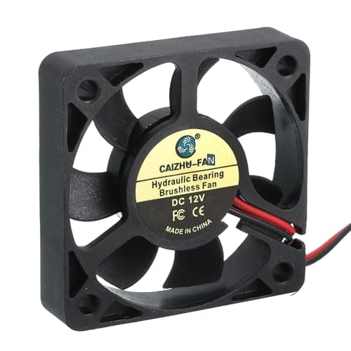 Image of sourcing map 3D Printer 5010 Cooling Fan, 12V 4928RPM 50 x 50 x 10 mm Hydraulic Bearing XH2.54 Extruder Cooling Fan with 30cm Cable 2 Pin Terminal for 3D Printer