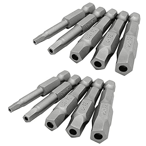 Image of Saipor 10pcs Magnetic Pentagon Head Screwdriver Bits Set 1/4 Inch Hex Shank Security Tamper Proof Pentagonal Drive Bit Five-Sided Figure Screw Driver Drill Bit for Electric Hand Screwdrivers, 50mm