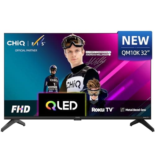 Image of CHiQ L32QM10K 32 Inch Smart TV, Full HD QLED PRO Display, DCI-P3 90% Wide Colour, HDR10, ROKU TV OS
