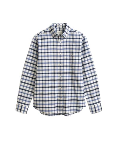 Image of GANT REG Oxford Check Shirt, Greyish Blue, L