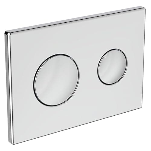 Image of Ideal Standard Conceala 3 Toilet Cistern Flush Plate, Dual Buttons, Pneumatic, Chrome Finish S1082AA