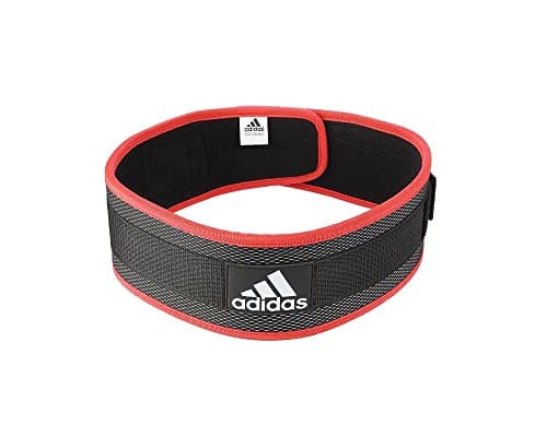 Image of adidas Nylon Lumbar Lifting Belt - Black/Red, X-Large