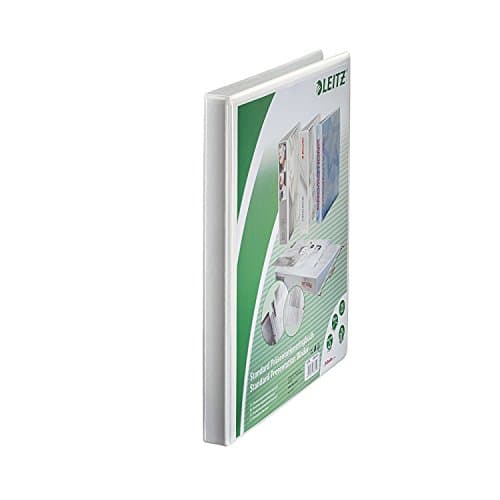 Image of Leitz Presentation 42820001 A4 Ring Binder with Pouches and 4 Rings with 16 mm Diameter White Polypropylene