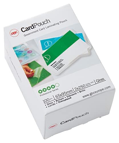 Image of GBC Card Laminating Pouches - laminator pouches (Transparent, Polyethylene, Glossy, China)