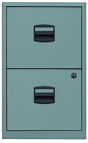 Image of Bisley PFA Home Filers A4 Metal Filing 2 Drawer Cabinet - Silver