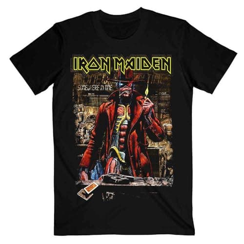 Image of Rock Off Iron Maiden 'Stranger Sepia' T-Shirt (Medium) Black