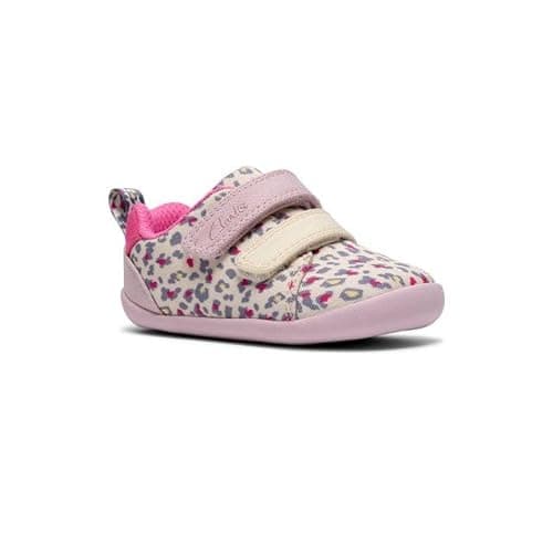 Image of Clarks Roamer Kind T Pink Glitz Kids Girls First and Baby Shoes 8632-46F