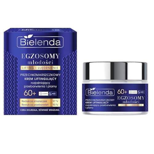 Image of Bielenda Exosomes of Youth Anti Wrinkle Lifting Cream Brightens Discoloration and Spots 60+ day/night 50ml