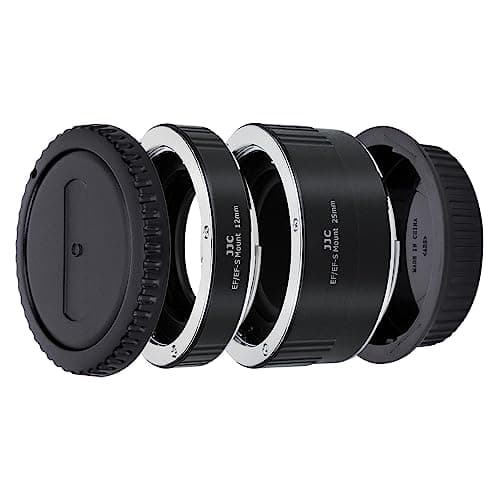 Image of JJC Auto Focus (AF) Macro Extension Tube with TTL Exposure for Close-up Image Photography for Canon EF/EF-S Mount DSLR & SLR Cameras and EF/EF-S Mount Lenses (12mm/25mm Set)