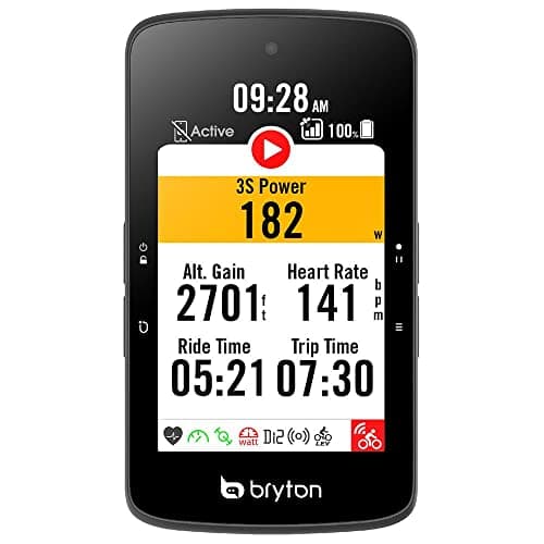 Image of Bryton S800t GPS Cycle Computer with 3.4” Touchscreen, Online Navigation, Climb Challenge, E-Bike ANT+ LEV, Speed/Cadence & Heart Rate Bundle