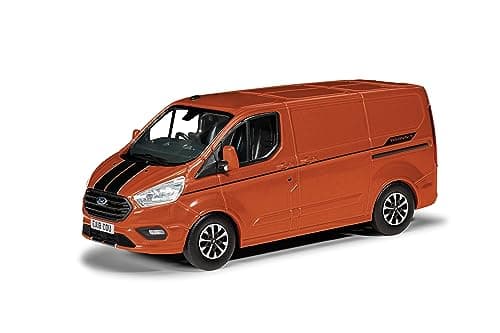 Image of Corgi Diecast Model Cars - VA15101 Ford Transit Custom Sport - Orange Glow - Men & Women Souvenir Gifts from UK - Small Die Cast Toy Car Models for Ages 14+, Gift for Motor Enthusiasts