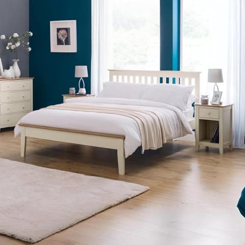 Image of Julian Bowen Salerno Bed, Oak/Ivory, King