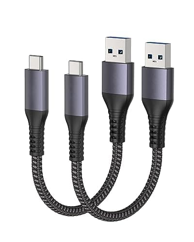 Image of Maxonar USB C Cable Short 20cm/0.2M 2Pack [10Gbps Data] USB3.2 Gen2 Type C Android Auto Cable QC3.0 3.1A USB A to C Fast Charger for Samsung Note20 Galaxy S24/S23/S22/S21 Z Fold 6 Pixel9 iphone 16 Pro