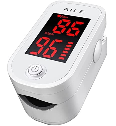 Image of AILE Oxygen Monitor Finger Adults-Kids Heart Rate Monitor SpO2 Pulse Oximeter UK Approved Medical Device SATS Blood Saturation Monitor CE Certified - MHRA Registered Oxygen Level Monitor
