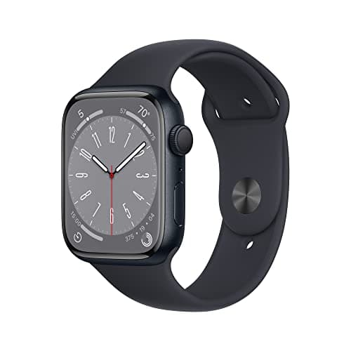 Image of Apple Watch Series 8 (GPS, 45MM) - Midnight Aluminium Case with Midnight Sport Band (Renewed)