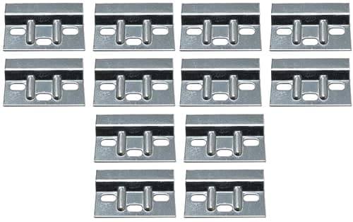 Image of fiXte Heavy Duty Kitchen Cabinet Hanging Brackets Hanger Plate for Wall Mounting Cupboards 63mm x 38mm x 1.6mm (12 Pack)