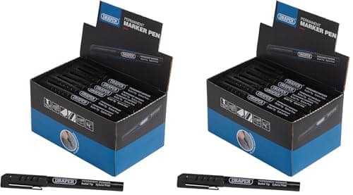 Image of Draper Marker Pen, Black, 20944 (Pack of 2)