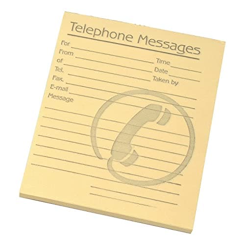 Image of Challenge Telephone Message Pad 80 Sheets 127x102mm Yellow Paper [Pack 10]