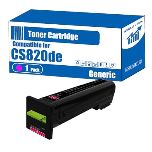 Image of Compatible for Lexmark CS820de Toner Cartridge CS820de CS820dte CS820dtfe CX820de CX820dtfe CX825de Printers, High Yield 8000 Pages, Accurate Imaging Rich Colors (1 Pack Magenta)