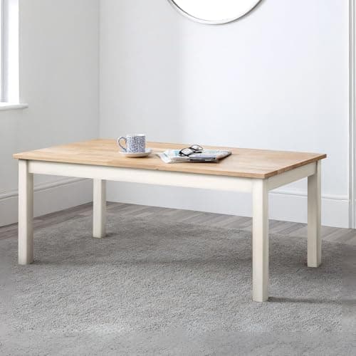 Image of Julian Bowen Coxmoor Coffee Table - Ivory and Oak Tables