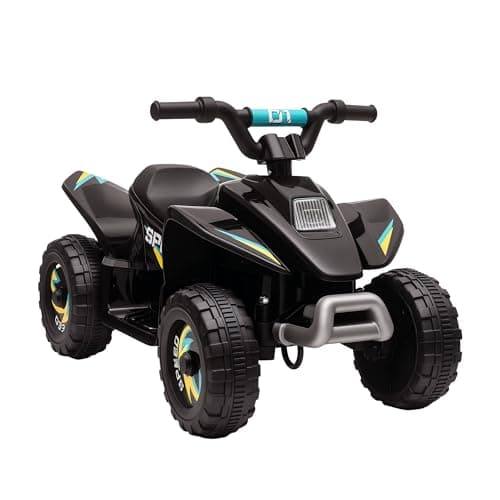 Image of HOMCOM 6V Kids Electric Ride on Car All Terrain Vehicle Toy Quad Bike w/Forward Reverse Functions Toddlers for 18-36 Months Old Black