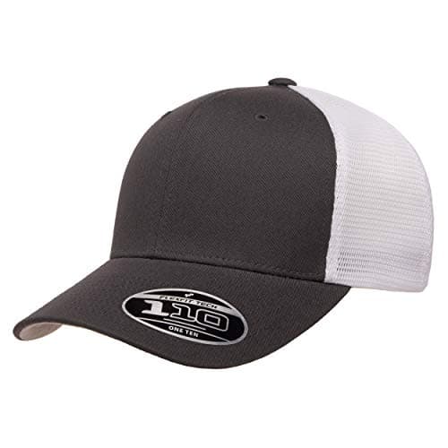 Image of Flexfit Men's 110 Mesh Cap, Charcoal/White, One Size
