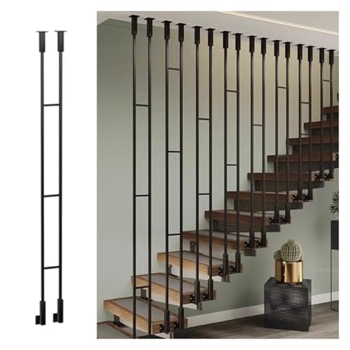 Image of Customizable Iron Baluster Spindles for Staircase and Deck, Metal Waterproof Rust-proof, Easy Installation