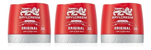 Image of 3x Brylcreem ORIGINAL LIGHT GLOSSY HOLD Mens Hair Styling Cream RED TUB 150ml