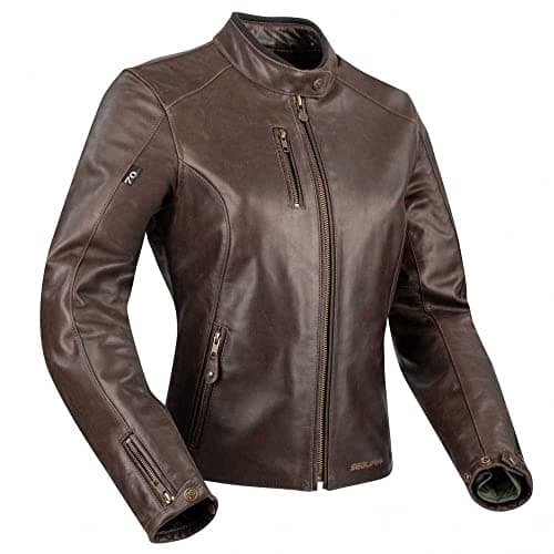 Image of SEGURA, Lady Laxey Motorcycle Jacket Brown T6