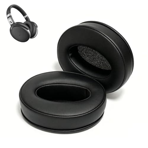 Image of GIONAR Ear Pads Cushions Replacement for Sennheiser HD 4.50BT HD 4.50BTNC HD 4.50SE HD 4.40BT HD 4.30G HD4.20S HD 458BT HD 400S HD 350BT HD300, Headphone Earpads Protein Leather Memory Foam, Black