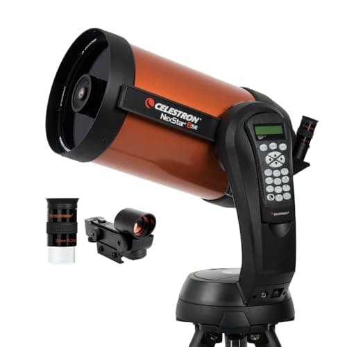 Image of Celestron 11069 NexStar 8SE Computerised Schmidt-Cassegrain Telescope with Advanced GPS, Astroimaging and AutoAlign Features, Black/Orange