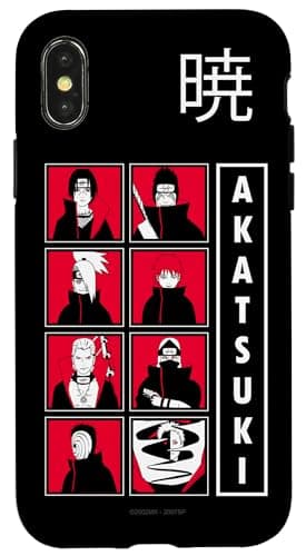 Image of Naruto Shippuden Akatsuki Group Character Grid Anime Case for iPhone X/XS