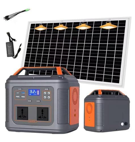 Image of Rexhan 300W Portable Power Station, LiFePO4 Battery, Mobile Battery Power, Solar Generator, Emergency Outdoor Power, 50W Solar Panel, 2025 Version, 240V AC Outlet, RVs, Camping, Outdoor, USB-C (300W)