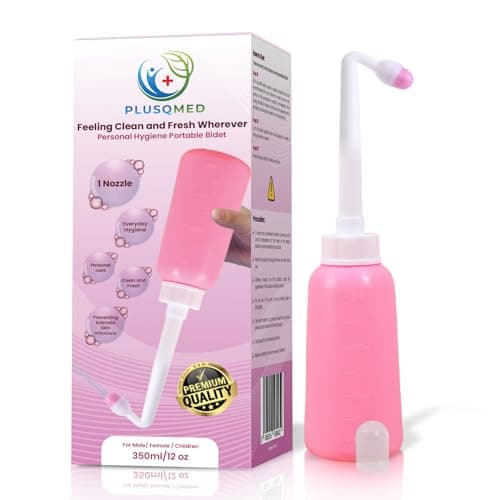 Image of Peri Bottle for Postpartum Care – 350ml Portable Bidet Bottle with 1 Nozzle Stored Inside | Travel Perineal Wash for New Mum Recovery, Feminine Hygiene, and Daily Intimate Care – Pink