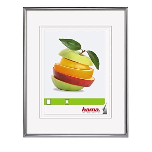 Image of Hama 10 x 15 cm Plastic Sevilla Décor Photo Frame, Silver Matt