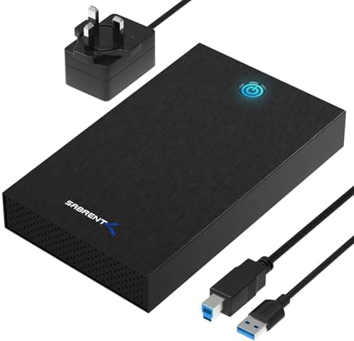 Image of Sabrent Hard Drive Enclosure, Lightning Fast Transfer Speeds 5Gbps, SATA to USB HDD Enclosure for 2.5 3.5 inch SSD HDD Disks - 22TB, USB Cable Included, Tool-free Hard Drive Docking Station (EC-KSL3)