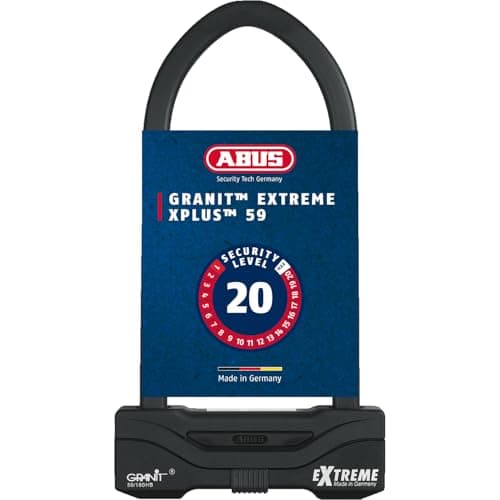 Image of ABUS U-lock Granit Extreme 59 - motorbike & bicycle lock with XPlus cylinder - highest security level 20 - shackle height 245 mm