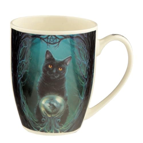 Image of Puckator Lisa Parker Rise of the Witches Cat Porcelain Mug - Funny Home Accessories For Girlfriend - Large Mugs for Men Women Hot Drinks - Cute Cups Presents - Secret Santa Gift Cup Set
