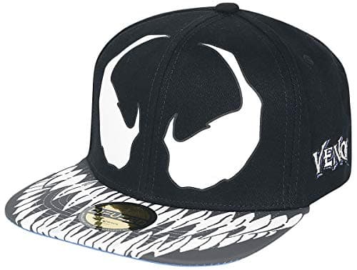 Image of Venom (Marvel) Smile Men Cap Black-Blue one Size, 85% Cotton, 15% Polyester,