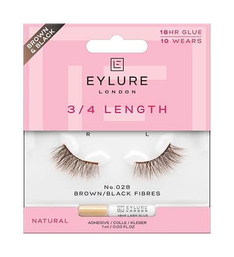 Image of Eylure 3/4 Length No. 028 False Lashes (Brown/Black)