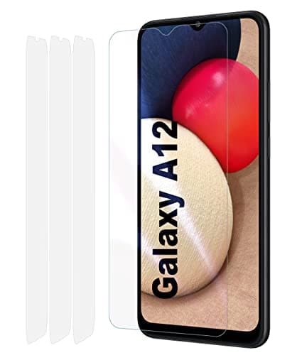 Image of Fonetek® 3x Clear Plastic PET LCD Screen Protector Cover Guards for Samsung Galaxy A12